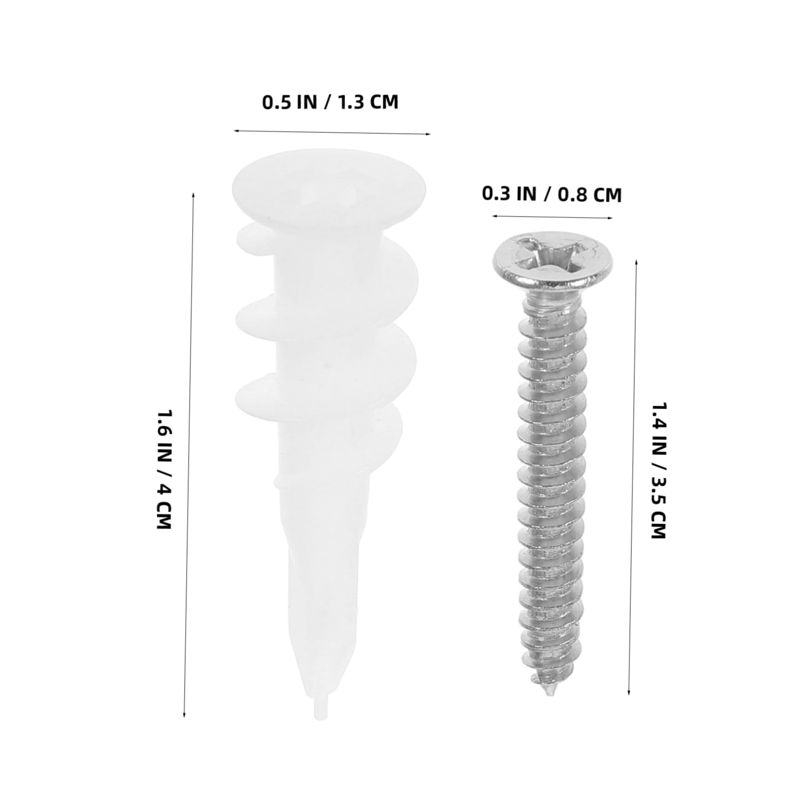 HAWILLOSCH Drywall Repair Kit 50 Sets Drywall Anchors Expansion Screws Wall Anchor Kit for Home Office Use