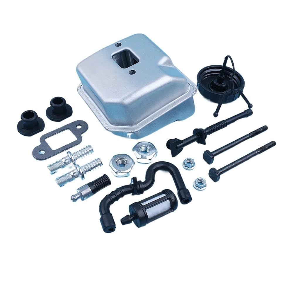 Kit Compatible con 018 MS180 017 MS170 MS 180 170 MS180C MS170C Motosierra Barra Espárrago Tuerca Filtro de Aceite Línea
