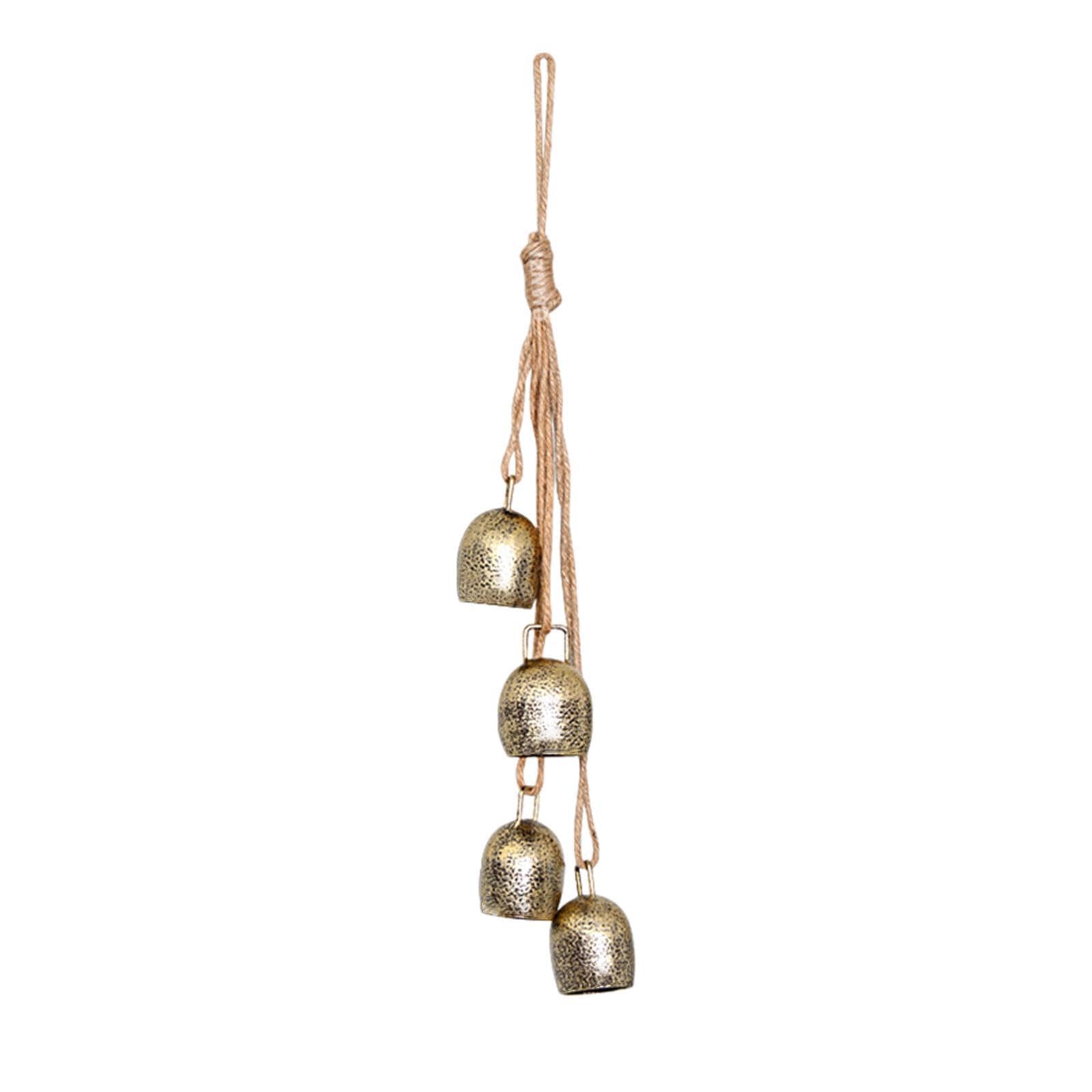 PIXZCSA Unique Rustic Bell Decor Metal Shabby Chic Bells For Christmas Ornaments Xmas Tree Ornament Rustic Pendant Birthday Gift And Unique Metal Shabby Chic, 70x48mm
