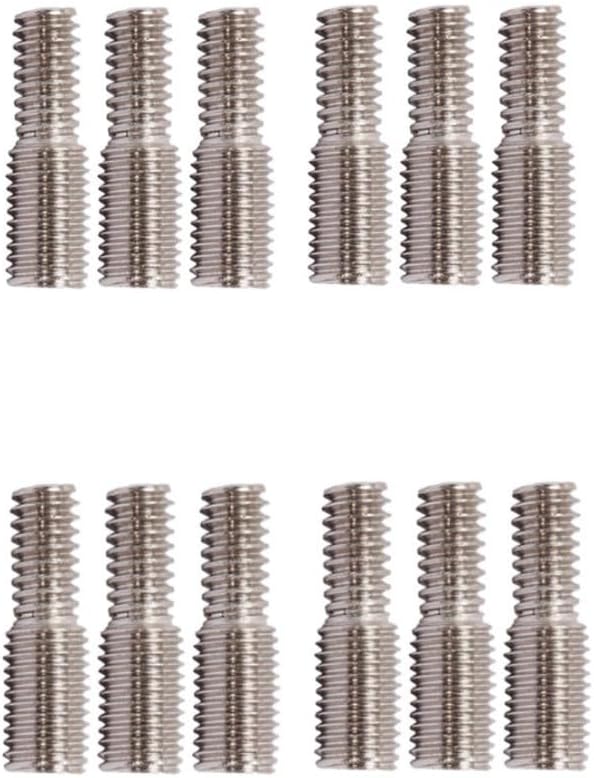 Stainless Steel Double Ended Screws Conversion Bolt 7mm to 6mm Adapter 1/4-20 to 5/16-24 Thread Reducer for Accessory Mounting Hardware Silver Finish Pack of 3 6 or 12(12PCS)