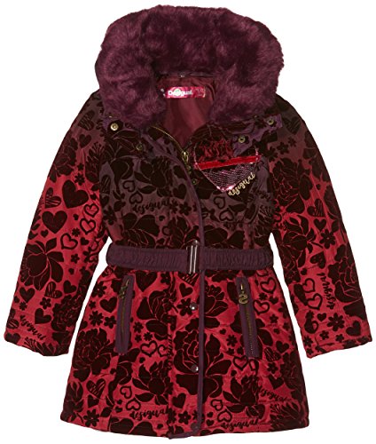 Desigual Abrig_sinita, Rojo (Burdeos 3006), 104 (Talla del Fabricante: 3/4) para Niñas