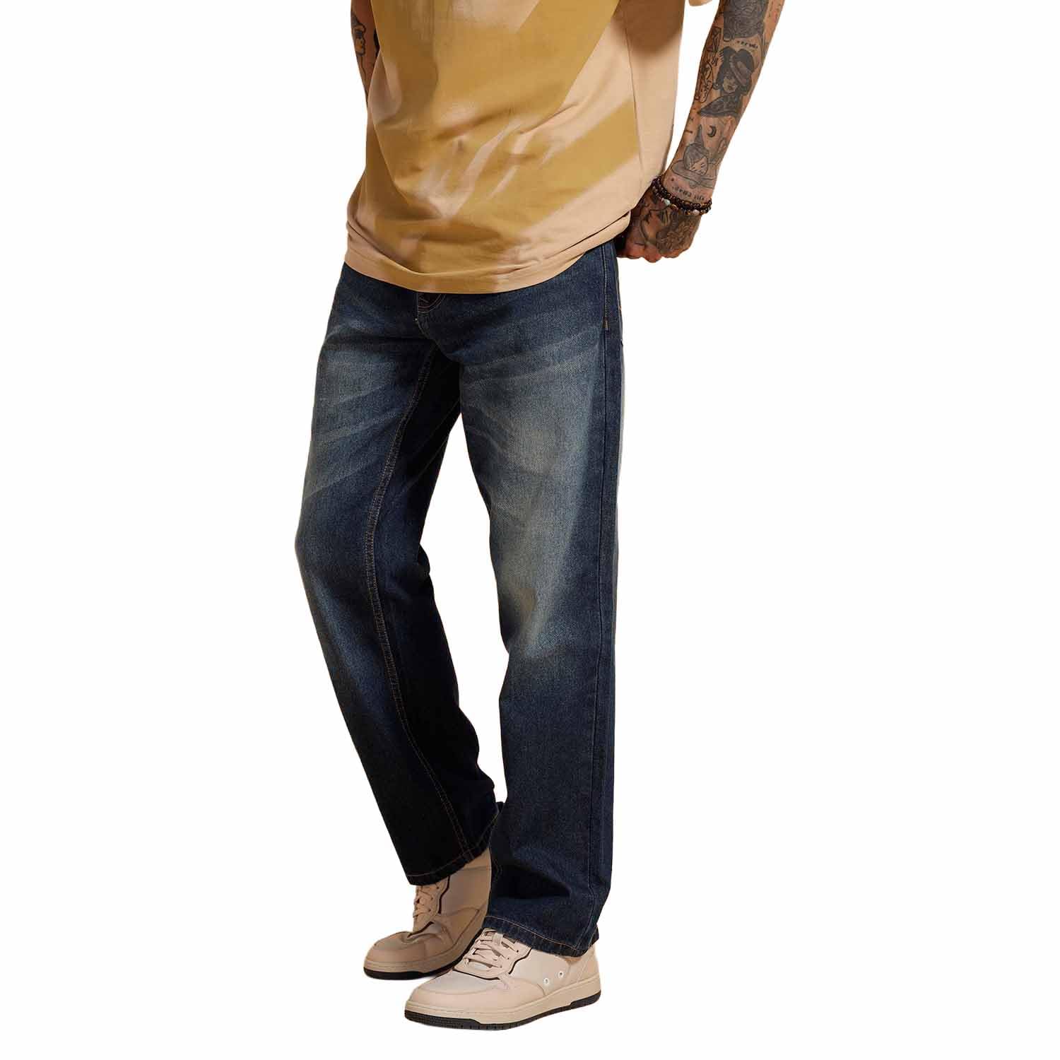 wrogn Men's Cotton Jeans | Clean Finish | Anti Fit-picture-39