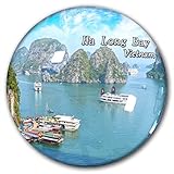 Vietnam Ha Long Bay Kühlschrankmagnet, Kühlschrank-Aufkleber, dekorativer Magnet, Reise-Souvenir, Kristallglas