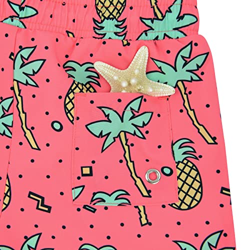 Durio Toddler Swim Trunks Baby Boy Swim Trunks Toddler Swim Baby Boy Swimsuit Soft Baby Swimsuit Boy Toddler Swimsuit Boy Pink Pineapple 2T #TOP3