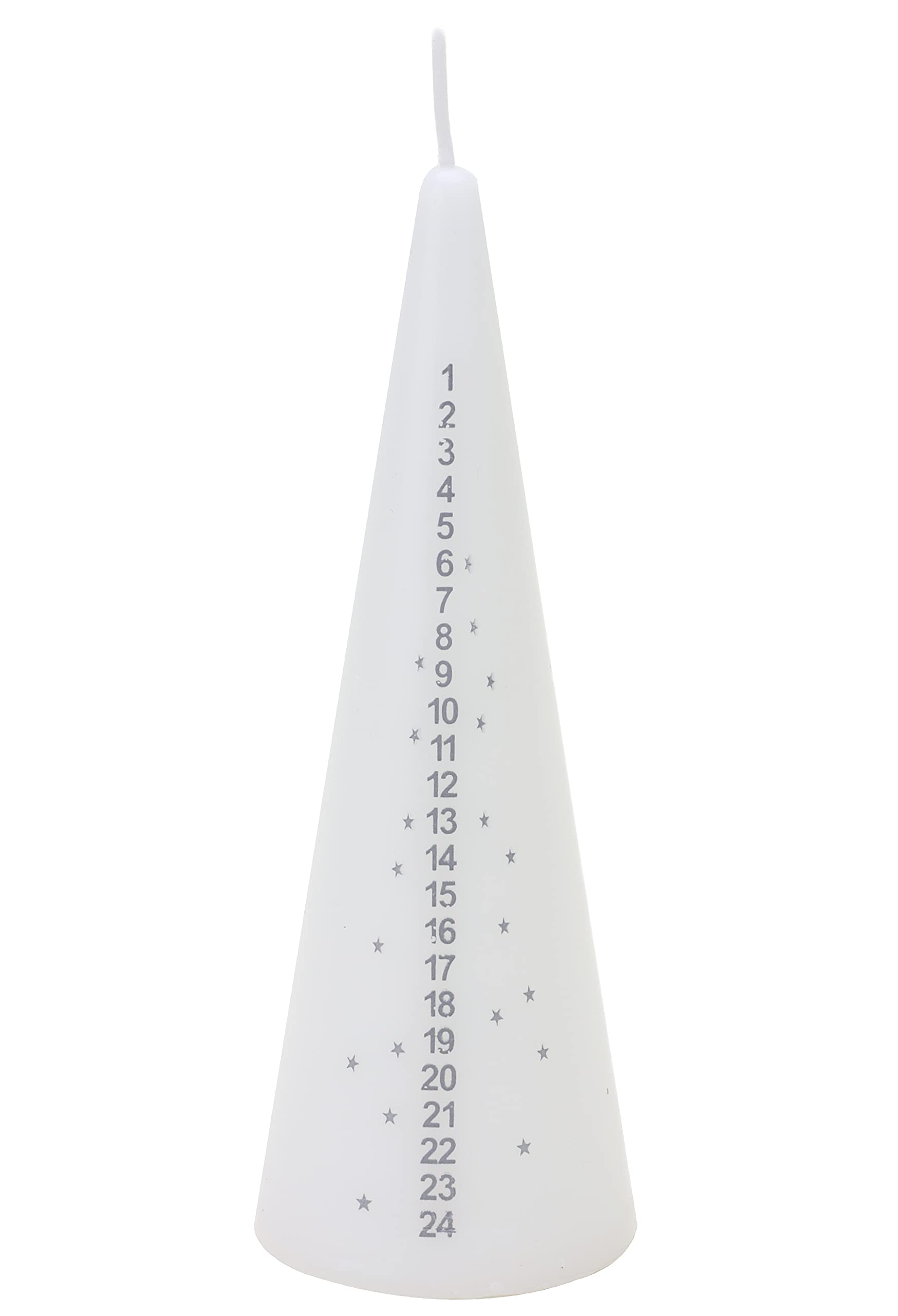 Toyland Multicolour Toyland® 15Cm Traditional Christmas Advent Candle - Countdown To Christmas - 1 Supplied (White)