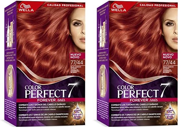 Wella Color Perfect - Tinte de Coloración Permanente para un Cabello Hidratado y Luminoso - Tono Rojo Cobreizo Intenso (Paquete de 2)