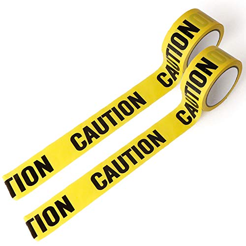 CAUTION 注意 バリケードテープ 非粘着 幅約5cm×50m巻き 2巻セット テープ ビニール製 雑貨のサムネイル