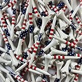 Pride Golf Tee Performance Plastic Golf Tees - Stars & Stripes - 100 Count, 3-1/4 Inch - Less Friction and Longer Drives - Made in The USA