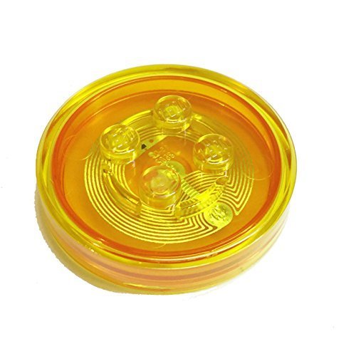 Lego Parts: Dimensions Toy Tag 4 x 4 x 2/3 with 4 Studs (Waves 6-10 Generic Trans. Yellow for Gadgets)