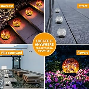 Solar Globes Lights Outdoor Garden Decor Solar Balls for Garden 3 Pack for Outdoor Decor Decorations Pathway Patio Yard Lawn Medium 3 Pack Gradient Red