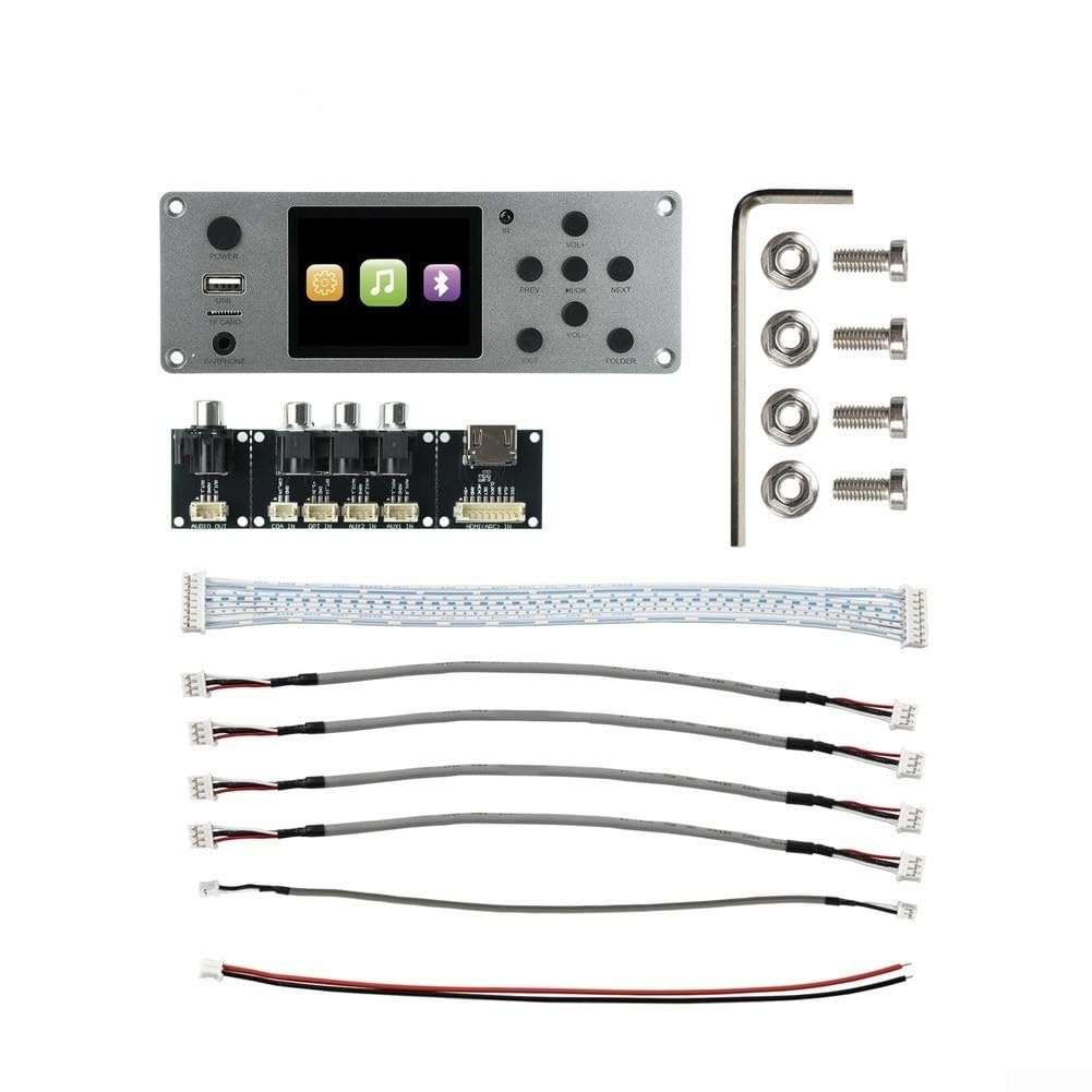 Carte décodeur audio sans fil 2,8" TFT BT5.3 (argent)