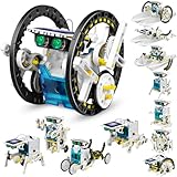 Dioju 13-in-1 ソーラーロボットおもちゃ 対象年齢8 9 10 11 12歳 男の子 女の子 STEMサイエンスキット 8~12歳のお子様向け 組み立て実験 ロボットキット STEMプロジェクト 子供 クリスマス 誕生日プレゼント (ホワイト)