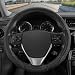 Motor Trend GripDrive Carbon Fiber Steering Wheel Cover - Universal Fit with Microfiber Leather for Steering Wheel Sizes 14.5 15 15.5 inches (Black)