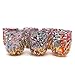 YourMurano - Murano Glass Set of Six Blown Drinking Glass Tumblers, Pink and Multicolored Murrine, Made in Italy Handmade Artworks