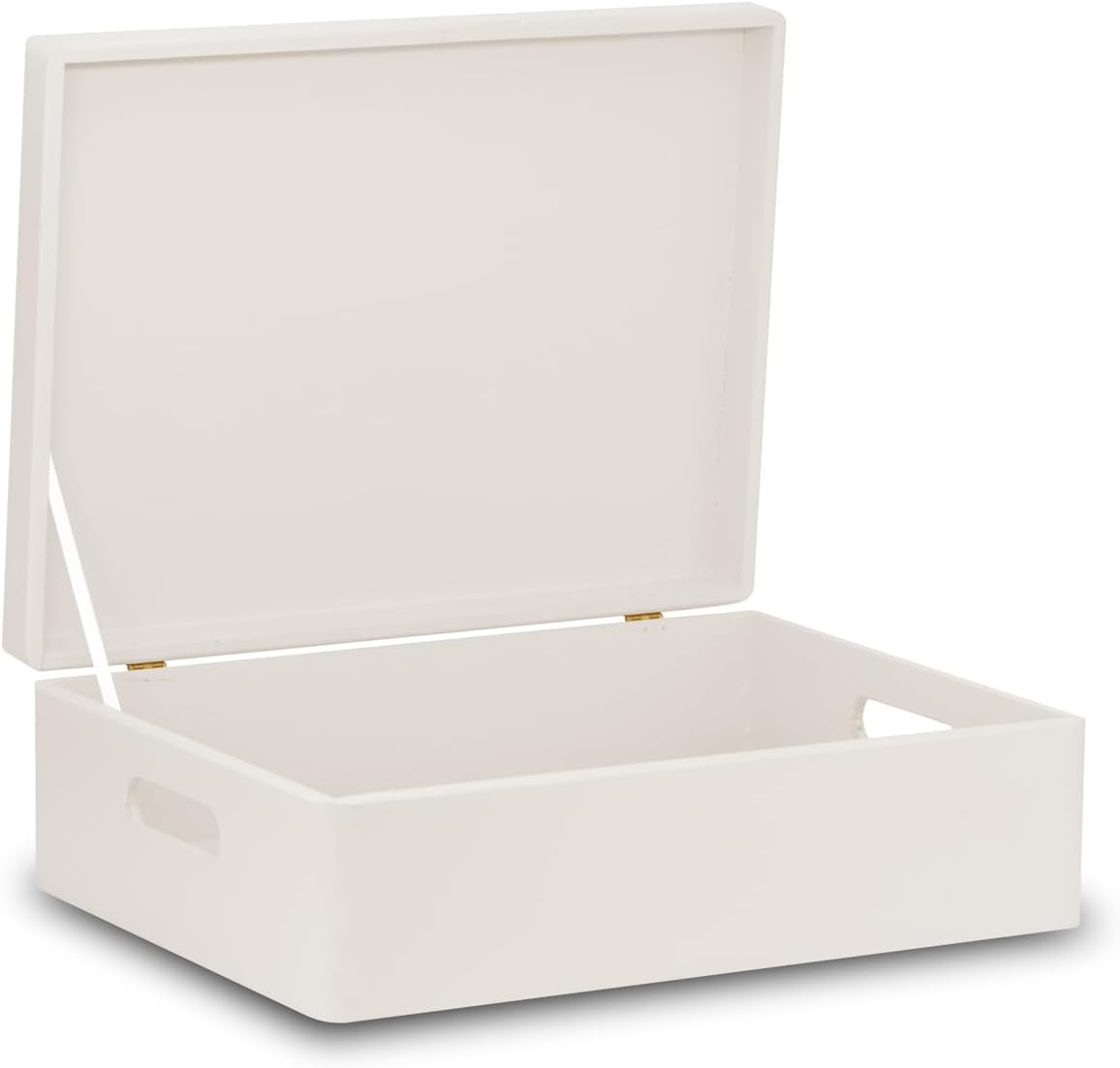 Pinus Holzkiste Mit Deckel 40x30x13,5cm - Stabile Aufbewahrungsbox In Schwarz