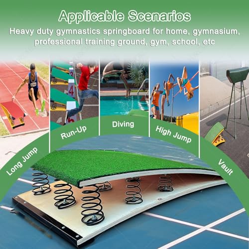 Trampolín de gimnasia con marco de madera resistente de diseño premium para hogar 7