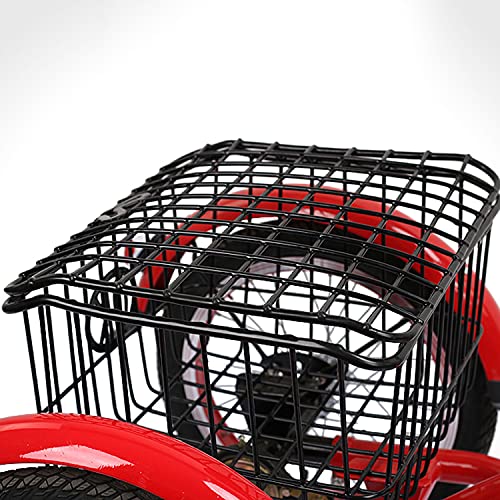 TBSZCM Luxuriöses Dreirad-Fahrrad, 16-Zoll-Dreirad für Erwachsene, Rahmen aus Kohlenstoffstahl, 3-Rad-Fahrräder mit großem Korb für Senioren, Frauen, Männer, Outdoor-Sportarten Run Forward – Bild 7