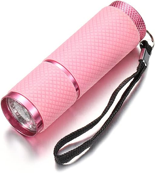 4 Colors UV Flashlight Ultra Violet Light Mini Torch Light Lamp For Epoxy UV Resin Cure Adhesive Glue Jewelry Equipments Tool (Pink)