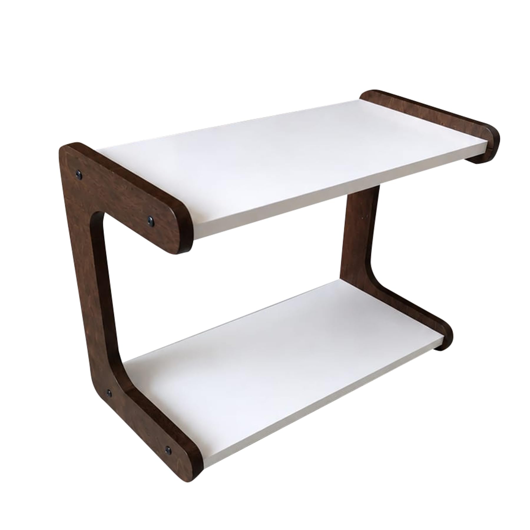 Wooden Floating Shelf | 2 Tier Engineered Wood Display Rack for Books,Photo Frames, Decorative Items & Home Storage Organizer | Ideal for for Living Room, Bedroom, & Kitchen (Brown)-picture-50