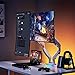 AVLT RGB Lights Dual 17”-43” Gaming Monitor Arm Desk Mount, Fits Two Flat/Curved/Ultrawide Screen up to 44lbs(20kg), Height Swivel Tilt Adjustable Stand – White