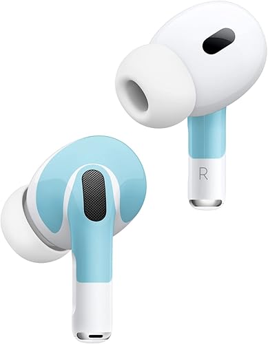 Miniatura 2 de MightySkins Skin compatible con Apple AirPods Pro 2 - Azul bebé sólido Funda protectora, duradera y única de vinilo Fácil de aplicar, quitar y