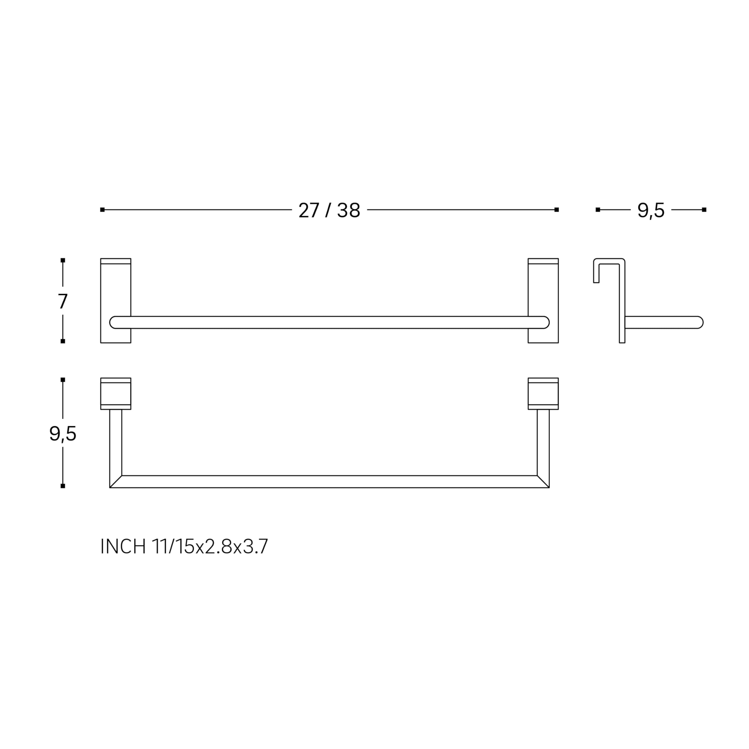 Bath+ by Cosmic Stick TOALLERO Blanco Mate (45CM)