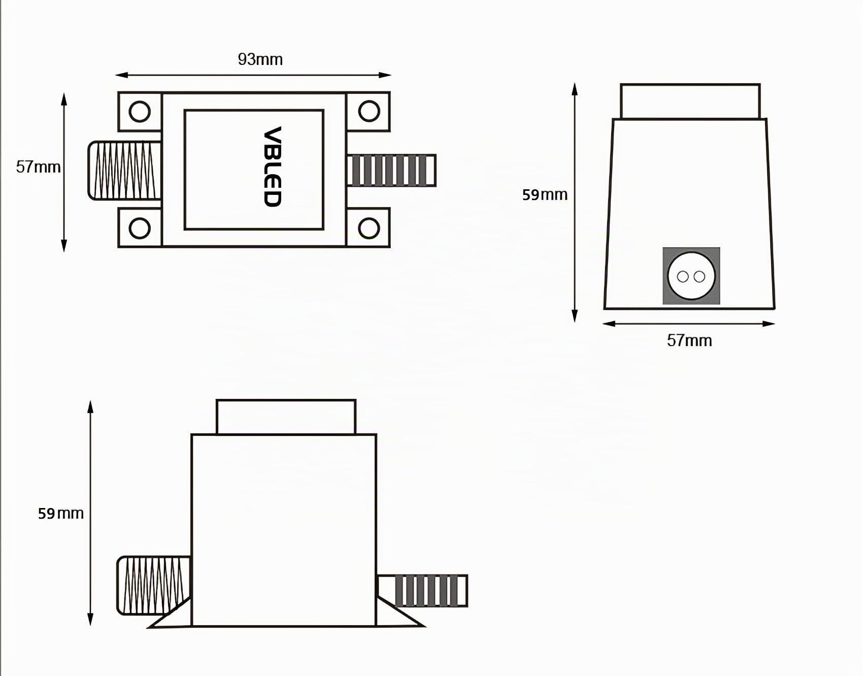 TDC 30 w bloc d'alimentation/transformateur: aC/aC/transformateur pour extérieur étanche iP67 extérieur tension d'entrée 230 v, sortie 12 v, connexion iP44 1,9 m de câble pour jardin/spot de jardin