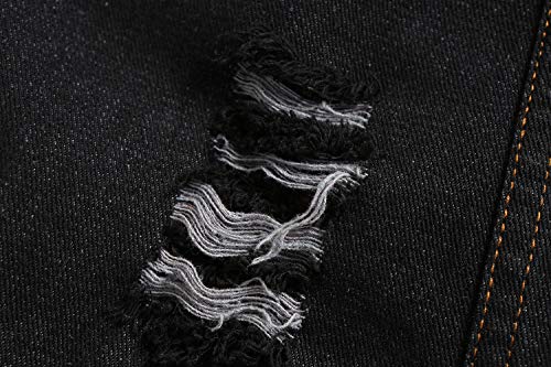 NASKY Men's Fit Retro Ripped Denim Vest Sleeveless Jean Vest and Jacket3