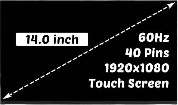 Replacement for HP Zbook Firefly 14 G7 G8 LCD Screen for Elitebook 640 645 G9 G10 / 840 845 G7 G8 1920x1080 14.0 inch 40 Pins 60HZ LED Screen Display Digitizer Panel for Touch Screen Only