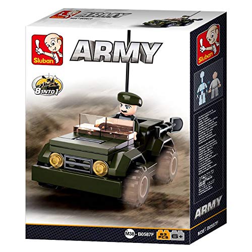 Codice prodotto: M38-B0587F Sluban- Army-Jeep(82 Pezzi), M38-B0587F, Multicolore