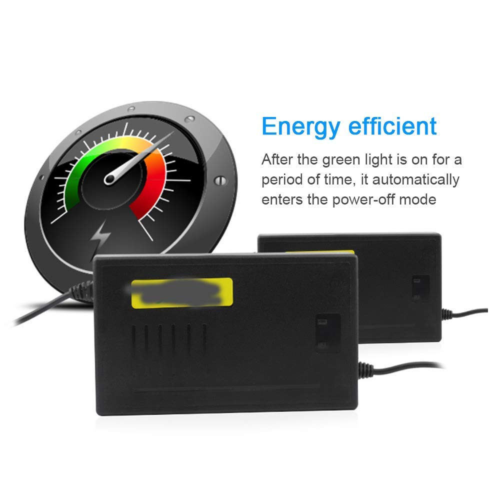 Cargador de Scooter eléctrico, Adaptador de batería de Plomo 72V 20AH, protección de Control de Temperatura de Apagado Inteligente, Ventilador de bajo Ruido Que Ahorra energía, 2