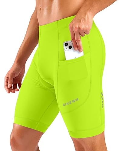 Bikewa Men's Cycling Shorts 7" 4D Padded Bike Shorts for