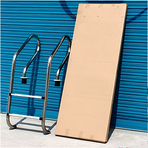 Escalera para piscina de acero inoxidable 304 con 2 peldaños antideslizantes miniatura 1