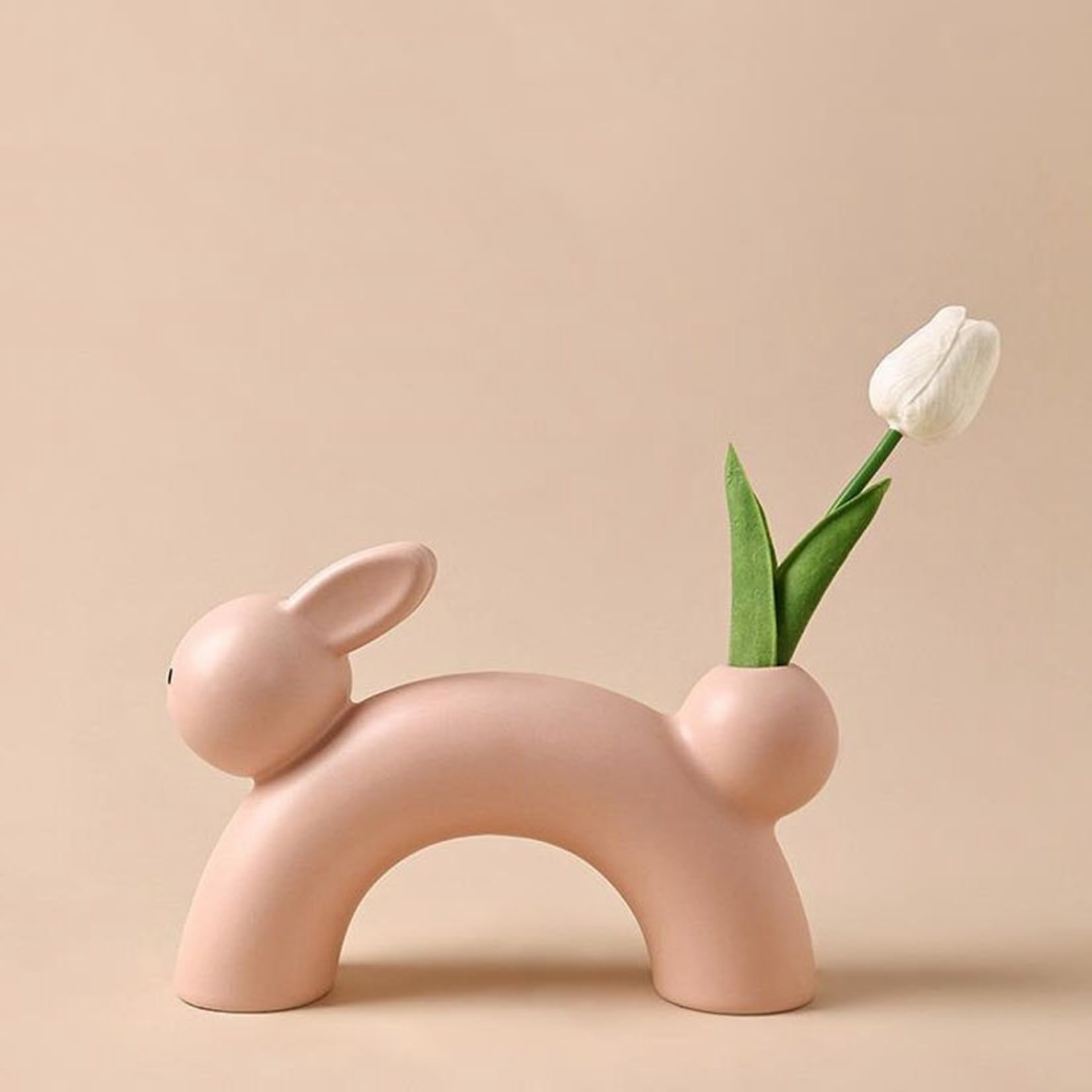 Amazon.co.jp: フラワーベース うさぎ形 花器 セラミック 花瓶 兎