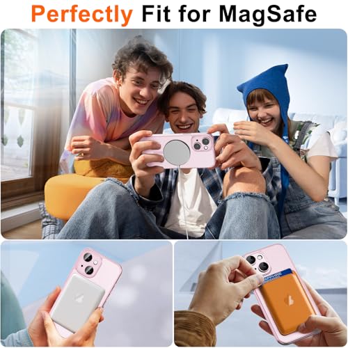Image of for iPhone 14 Plus Case with Privacy Screen Protector, Pink