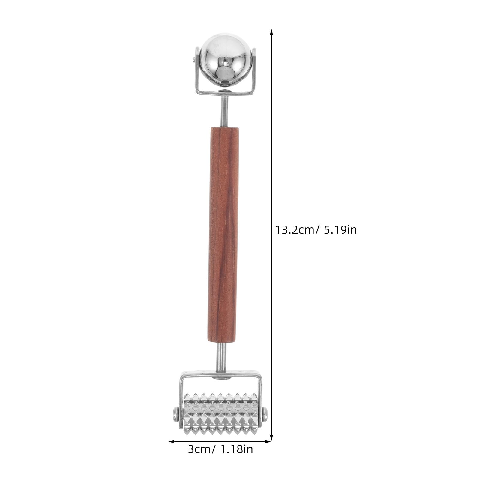 SHERCHPRY Masajeador Facial Rodillo Facial de Acero Inoxidable Plata Diseño 3d de Doble Punta para Cuidado Piel y Mujeres Refrescante para Ojos