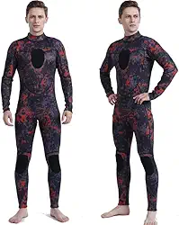 Roupa de mergulho unissex de neoprene de 3 mm, peça única, camuflada, de corpo inteiro, para pesca submarina
