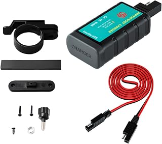 VICASKY 1 Conjunto Carregador De Motocicleta Sae Para Dual USB Carregador De Celular Tomada Dupla Com Adaptador De Tomada USB Sae Para USB Adaptador De Cabo Adaptador De Plugue Adaptador