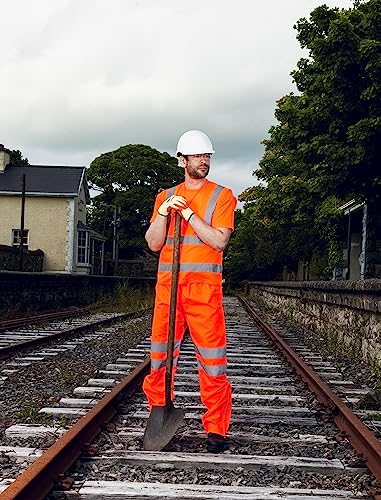 Image of Portwest Hi-Vis Band and Brace Vest Visibility Reflective Safety Security Work Top ANSI 2 | Orange, 4X /5X Large, ANSI /ISEA 107 Class 2, Regular Fit, 100% Polyester, Hook and Loop Closure, High Visibility, Traffic