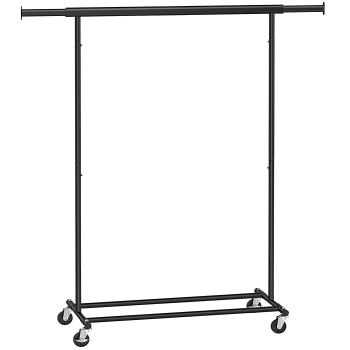 Buy SONGMICS Clothes Rack on Wheels, Heavy Duty Clothes Rail, with