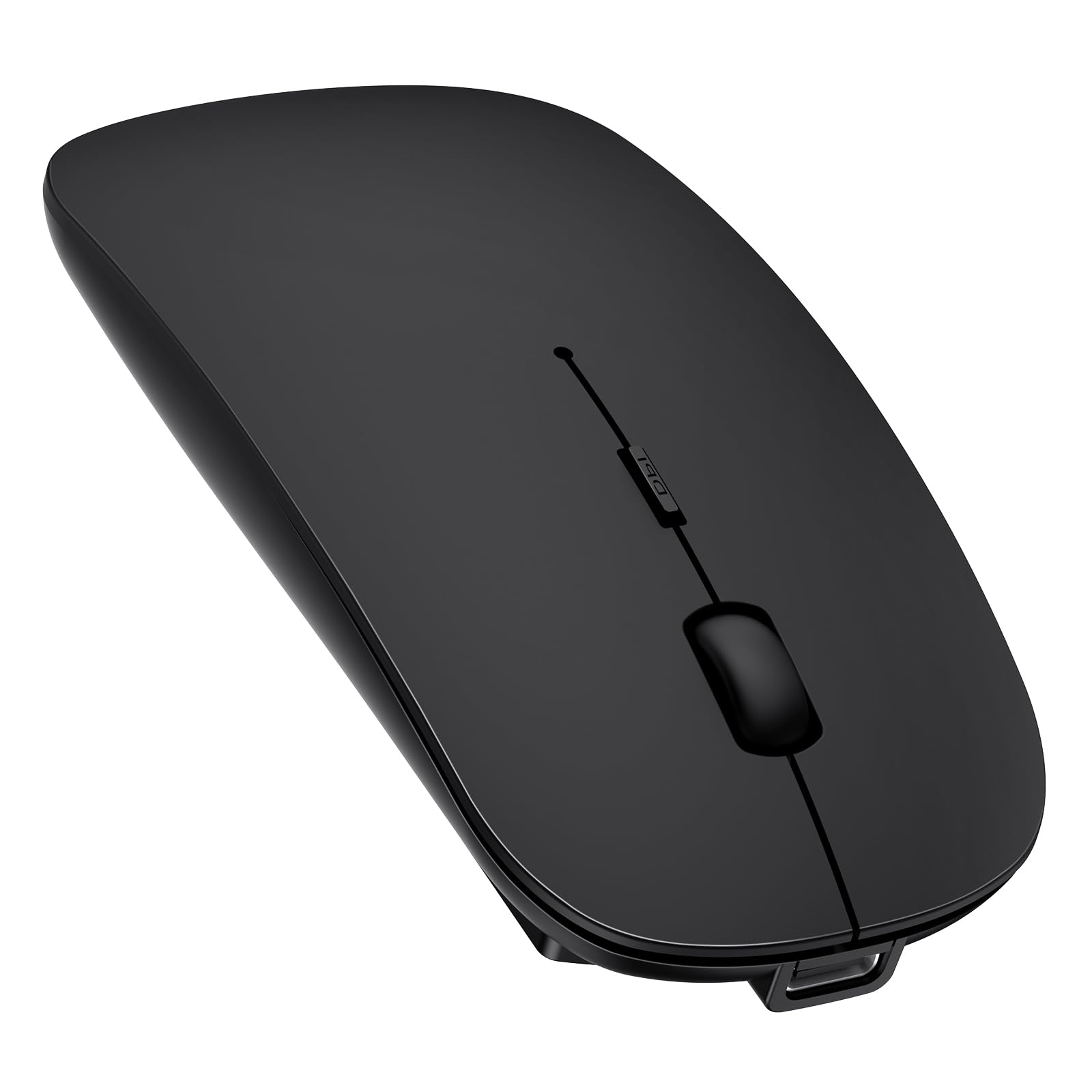 TECKNET Bluetooth Maus, Kabellose Maus mit 4800/3200/2400/1600/1200/800 einstellbare DPI, 2.4G USB Funkmaus, 4 Tasten Wireless Mouse, Bluetooth 5.0 Tragbare Mini Funkmaus für Laptop/MacBook/Computer