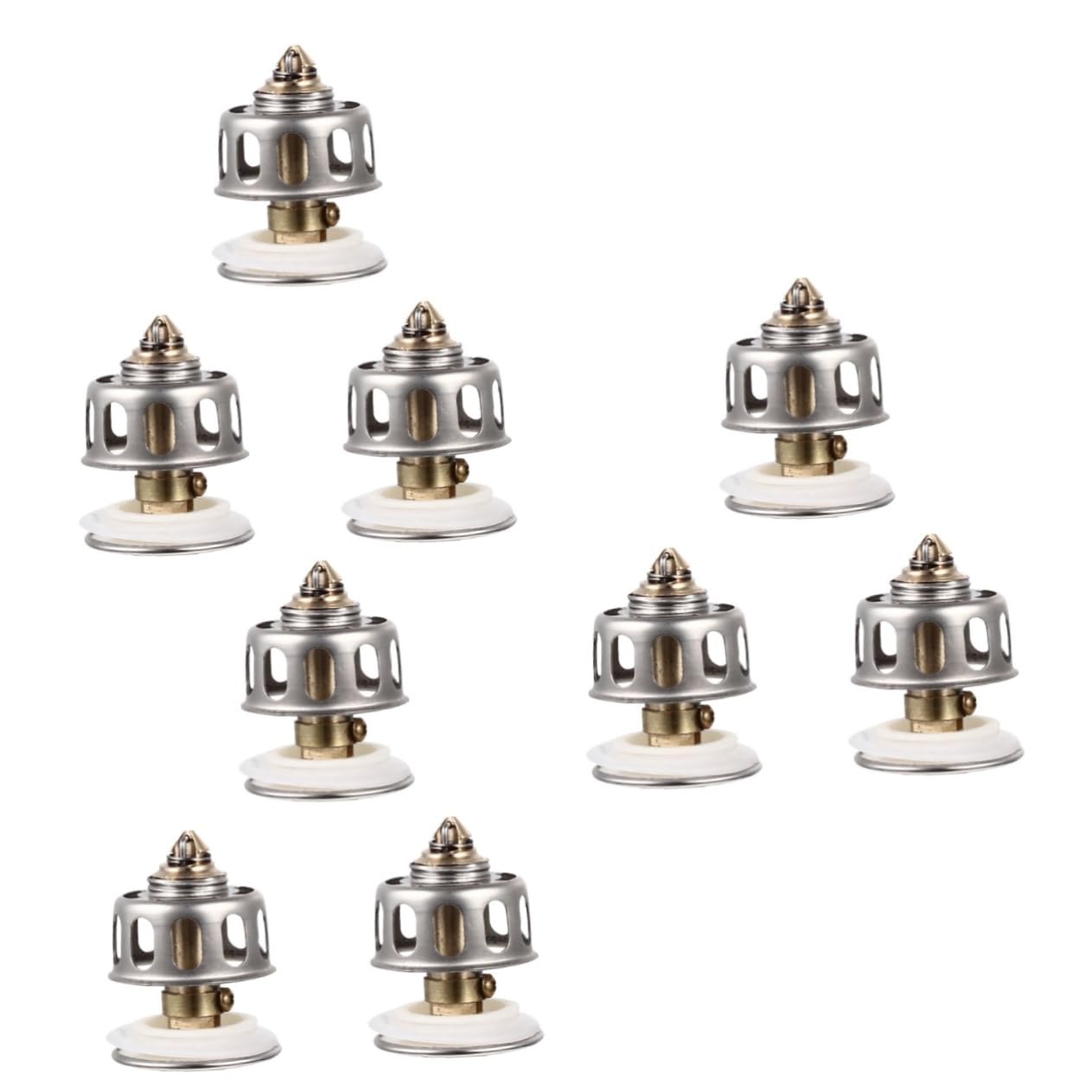 Angoily 9piezas Tapón De Desagüe De Inoxidable De Rebote para Lavabo y Fregadero Accesorios y Fáciles De Instalar