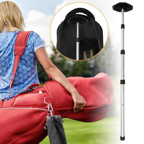 Estabilizador de bolsa de golf ajustable varilla de soporte aluminio resistente a golpes 2