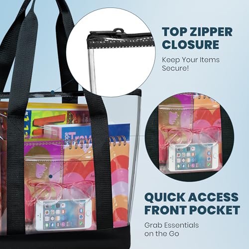 Bolso Tote transparente Handy Laundry con cierre y correa miniatura 4
