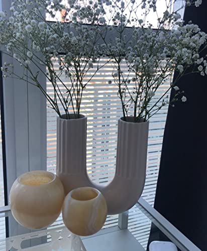 Craftsofegypt Single Alabaster Candle Holder - Egyptian Tealight And Votive Candles Holders With Amber Glow For Home Décor Natural Stone Soothing Tranquil Aurora #TOP4