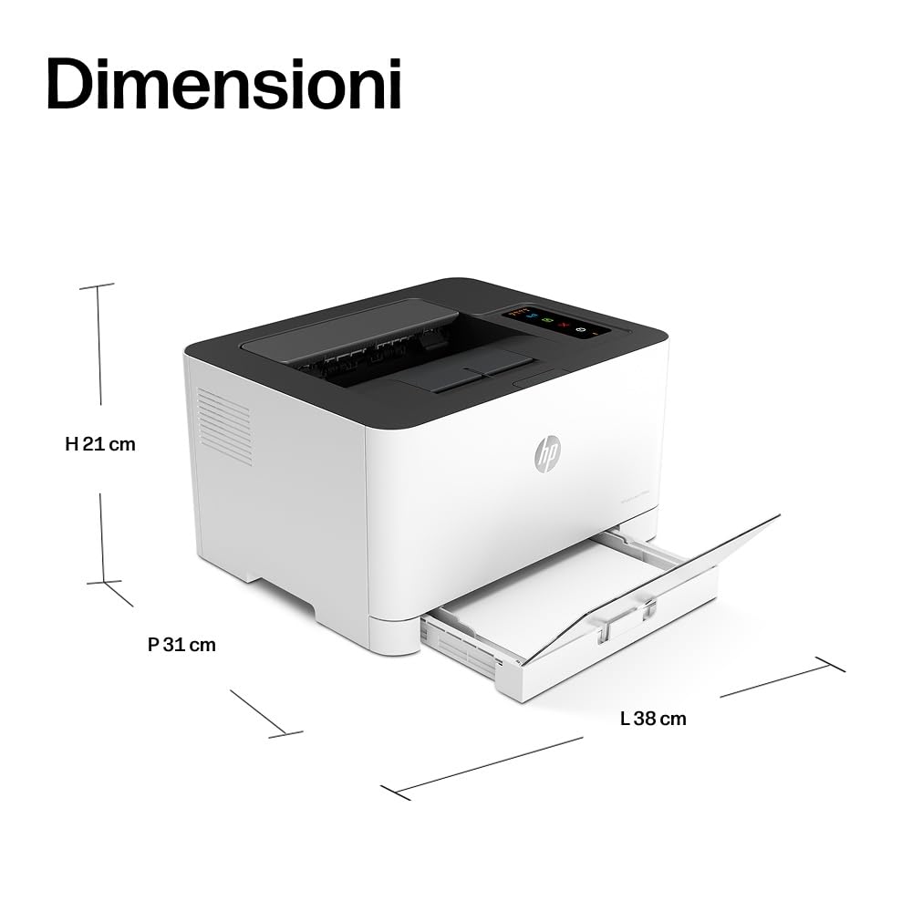 HP Color LaserJet 150nw Stampante A4 a Colori, Stampa Manuale Fronte/Retro, 18 ppm, USB, Wi-Fi, Ethernet, LCD