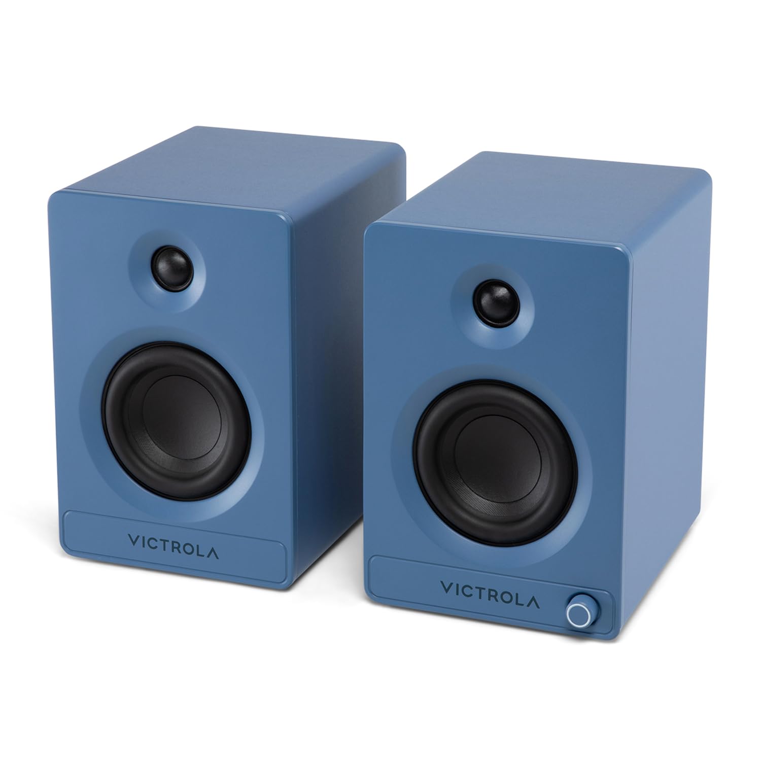 Tempo – Bluetooth Bookshelf Speakers – Room-Filling Soundr, Bluetooth Input, Multi-Speaker Streaming Using Auracast, USB-C Computer Input, Turntable Inputs, Subwoofer Output (Pair, Blue)