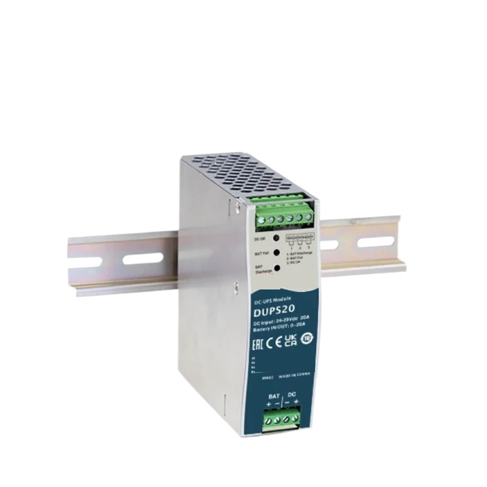 MGIMGFKZD 1pcs DUPS20 20A DIN Rail Type Uninterruptible DC-UPS Module Controller Industrial Switching Power Supply
