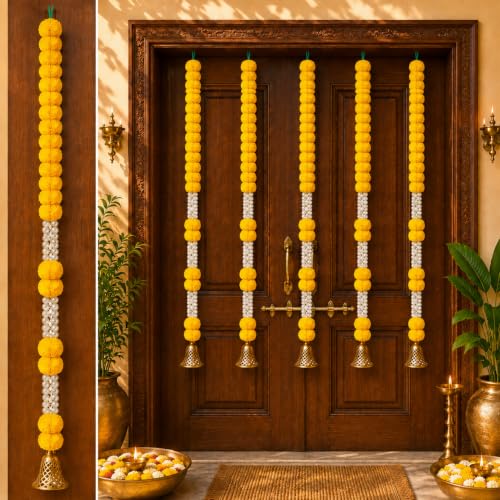 iHandikart Marigold Garland for Artificial Flower Decoration | Pa...