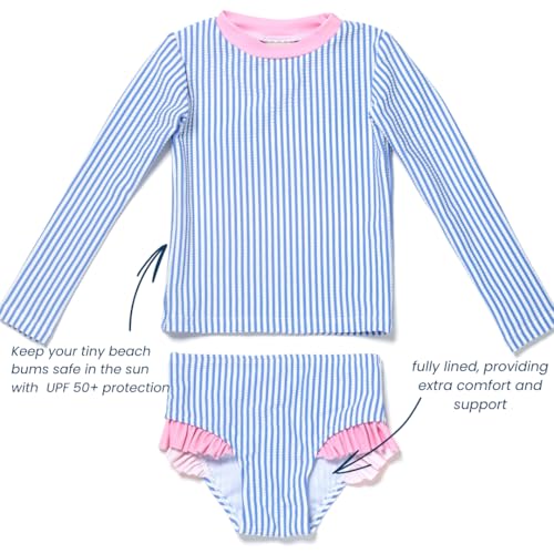 Coast & Crest Long Sleeve Rash Guard 2 Piece Swimsuit Set4